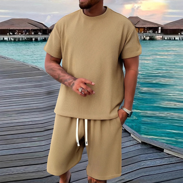 Hannes™ | Strukturiertes Sommer-Set T-Shirt & Shorts