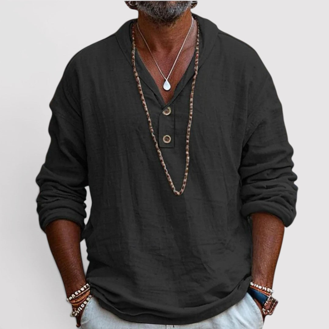 Joris™ | Luftiges Henley-Shirt in lockerer Passform