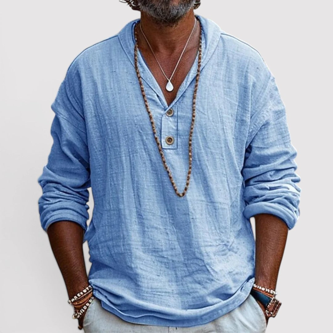 Joris™ | Luftiges Henley-Shirt in lockerer Passform