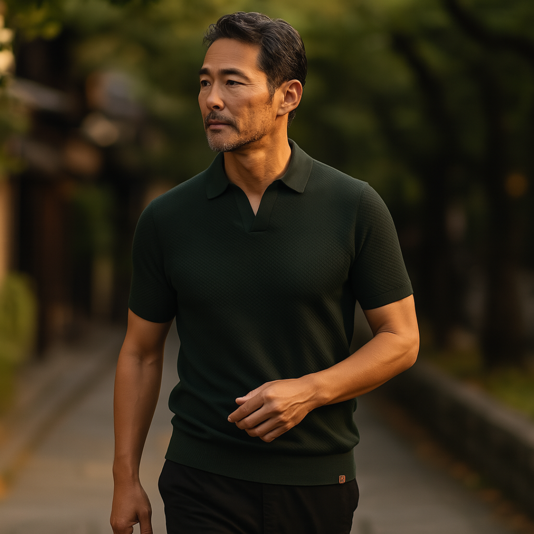 Gottlieb™ | Poloshirt ohne Knopfleiste