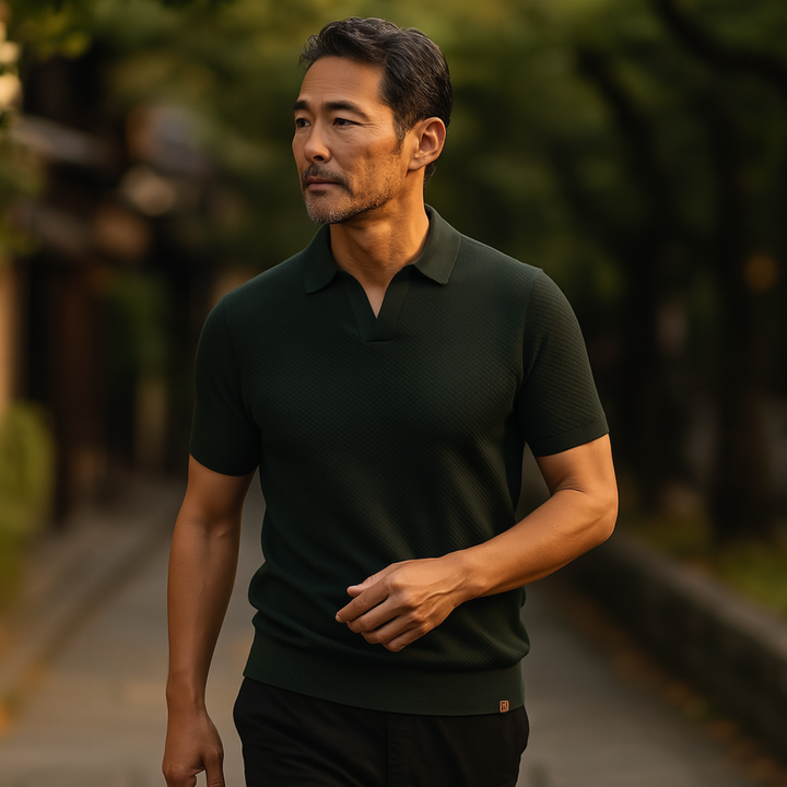 Gottlieb™ | Poloshirt ohne Knopfleiste