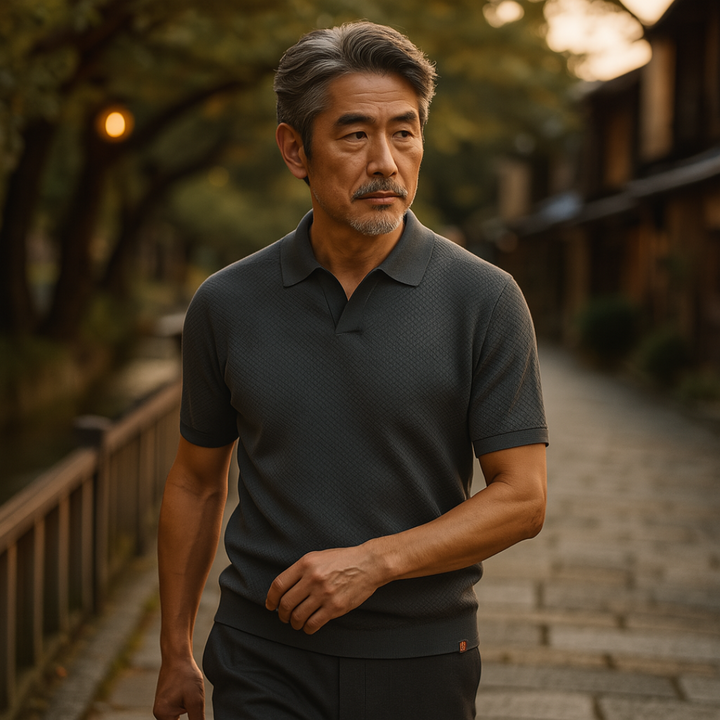 Gottlieb™ | Poloshirt ohne Knopfleiste