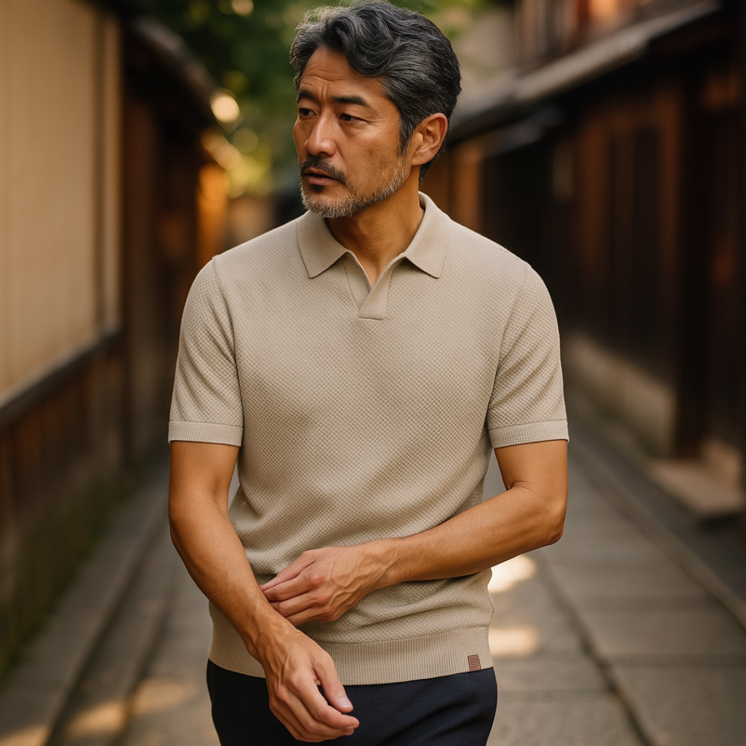 Gottlieb™ | Poloshirt ohne Knopfleiste