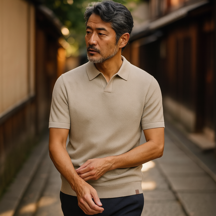 Gottlieb™ | Poloshirt ohne Knopfleiste