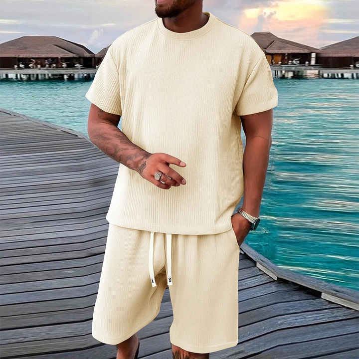 Hannes™ | Strukturiertes Sommer-Set T-Shirt & Shorts