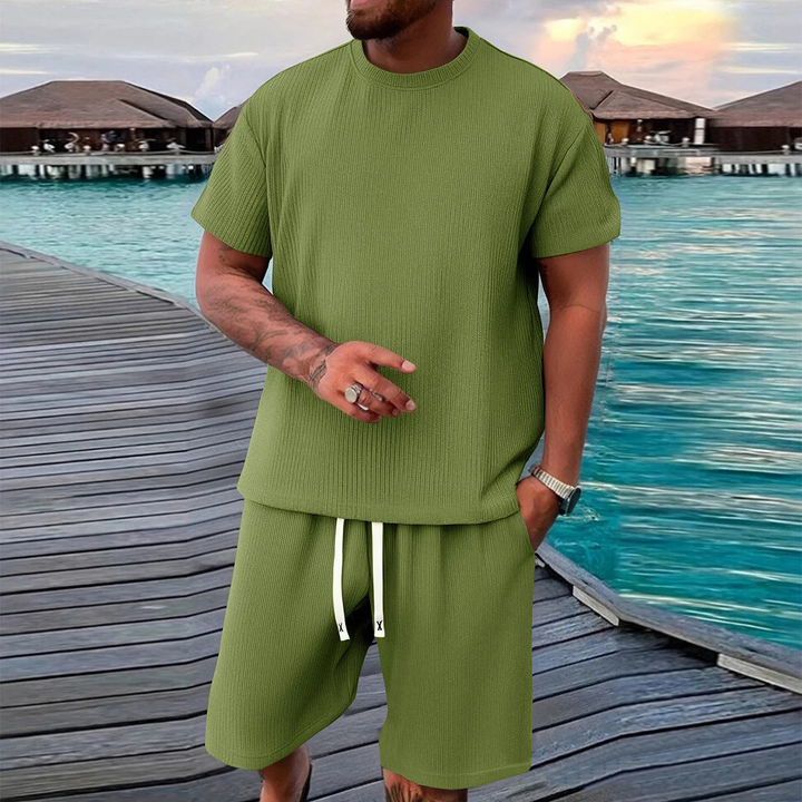Hannes™ | Strukturiertes Sommer-Set T-Shirt & Shorts