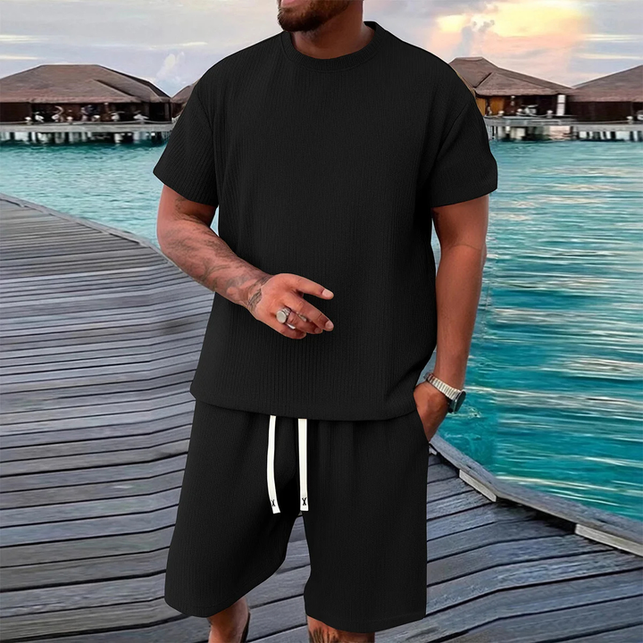 Hannes™ | Strukturiertes Sommer-Set T-Shirt & Shorts