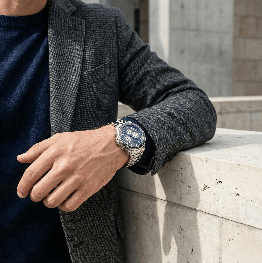 Konrad™ | Elegante Edelstahl-Quarzuhr
