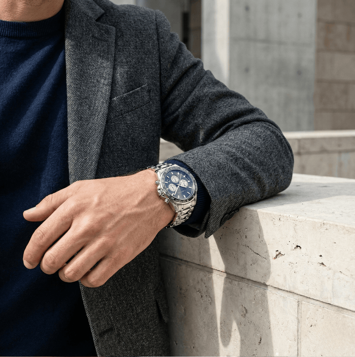 Konrad™ | Elegante Edelstahl-Quarzuhr