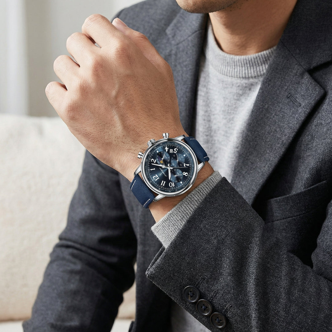Reinhold™ | Elegante Edelstahl-Quarzuhr