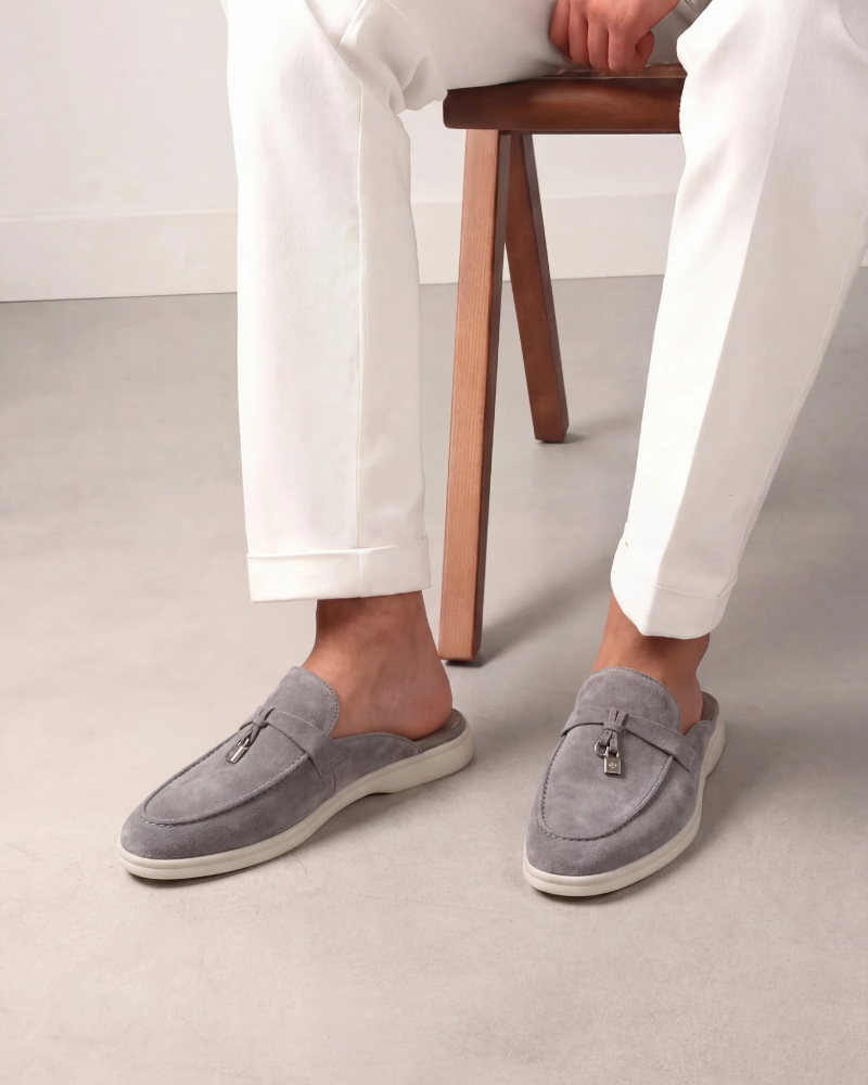 Hartwig™ | Eleganter Mule Hellgrau