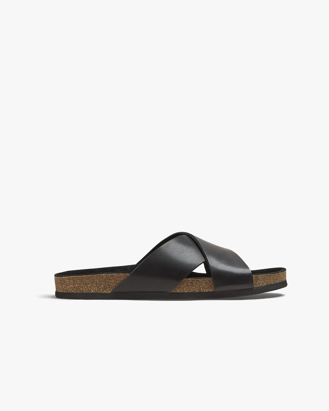 Dennis™ | Schwarze Kreuzriemen-Sandale