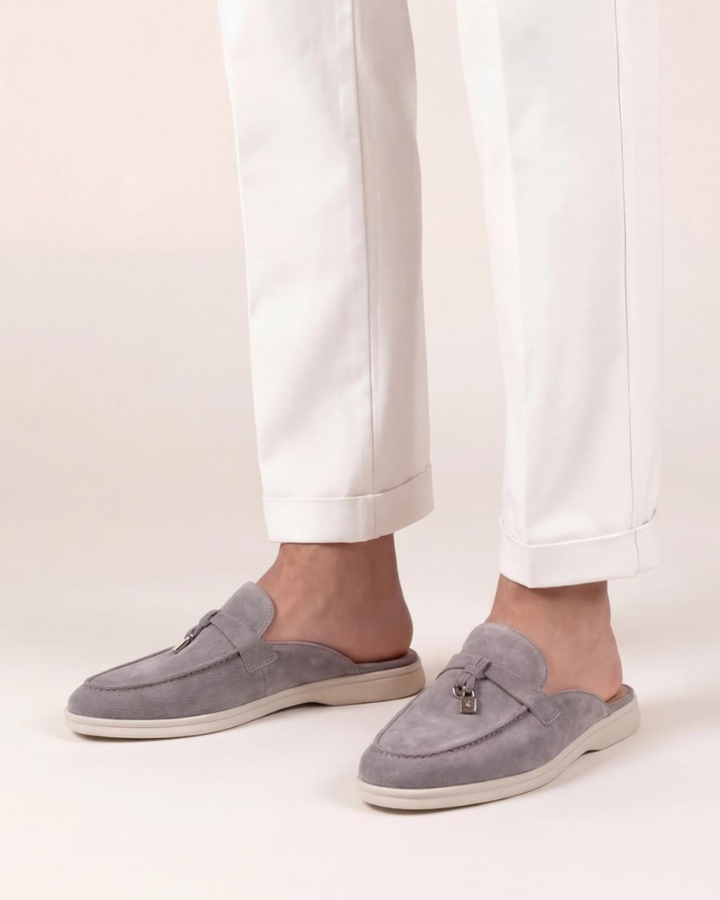 Hartwig™ | Eleganter Mule Hellgrau
