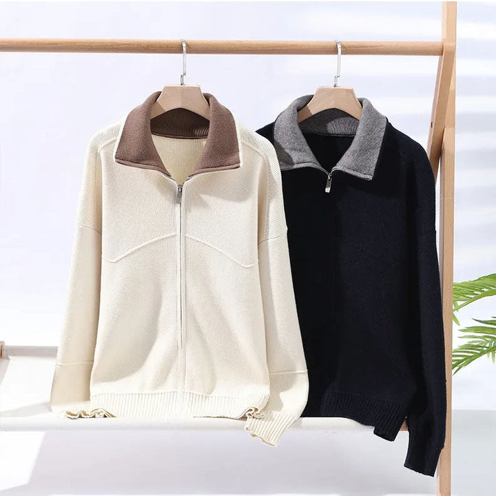 Elias™ | Wärmende Strickjacke mit Reißverschluss