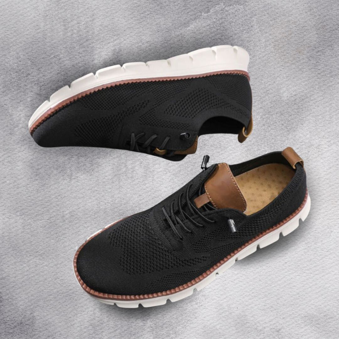 Frederik™ | Leichte Sneakers in Schwarz/Weiß