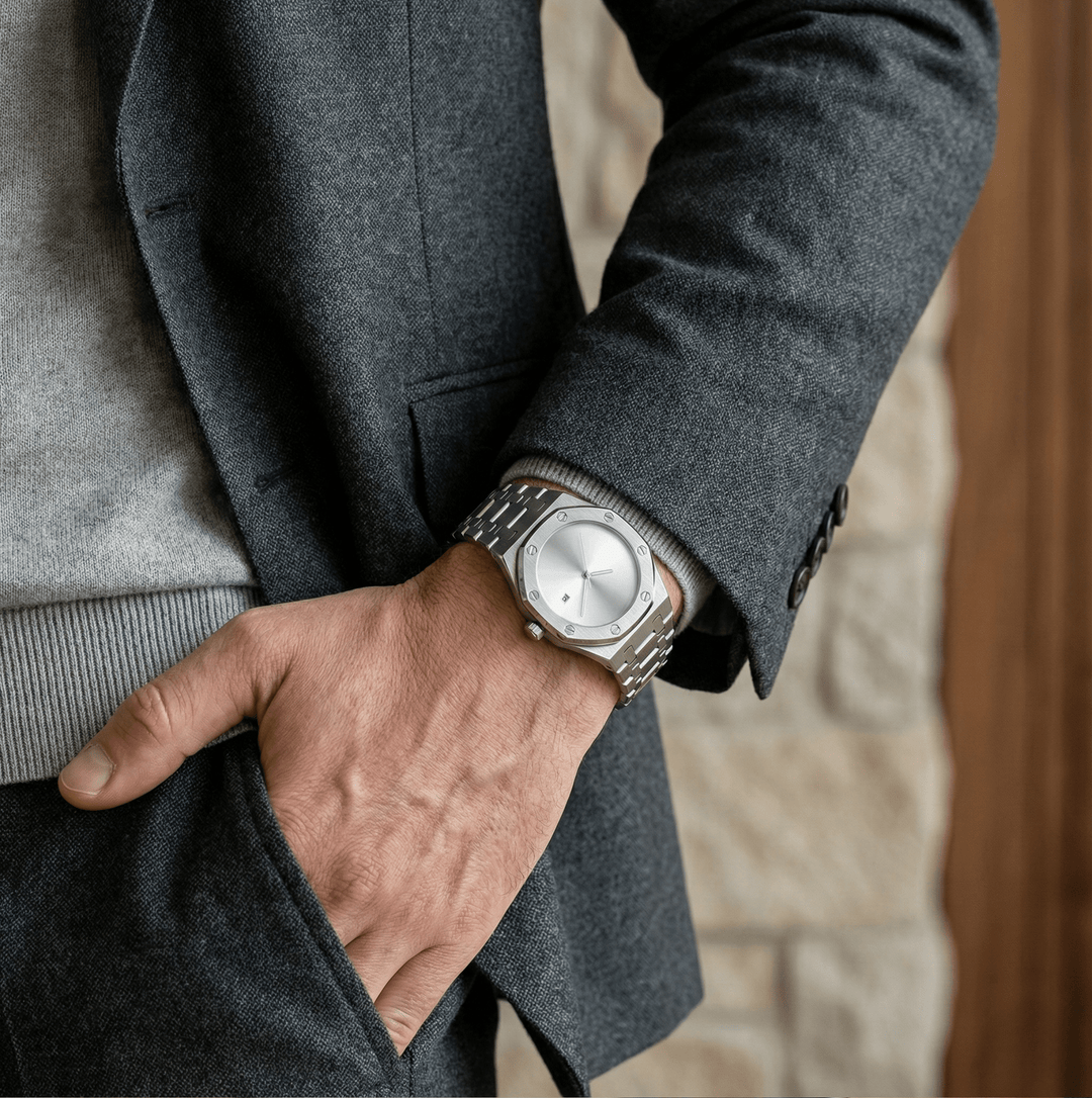 Gregor™ | Edelstahl Quarzuhr mit minimalistischer Gestaltung