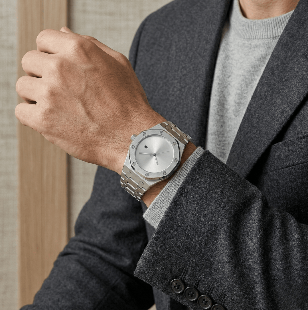 Gregor™ | Edelstahl Quarzuhr mit minimalistischer Gestaltung