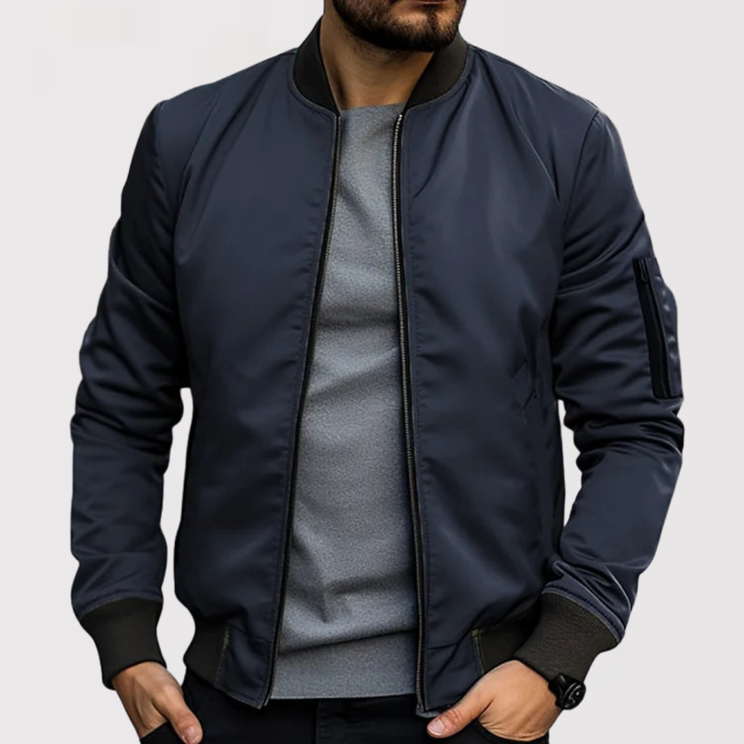 Hannes™ | Edle Bomberjacke mit Ärmeltasche