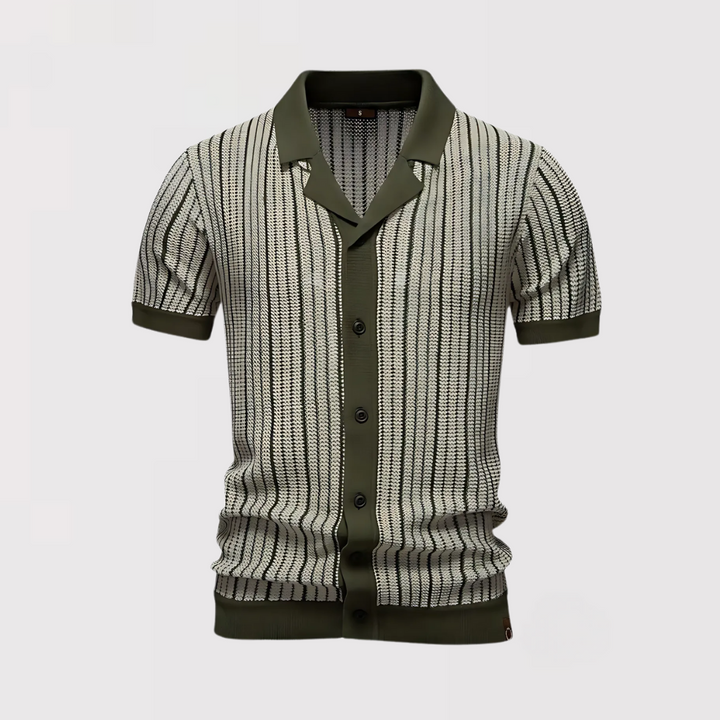 Noah™ | Gestreiftes Poloshirt mit Strickstruktur