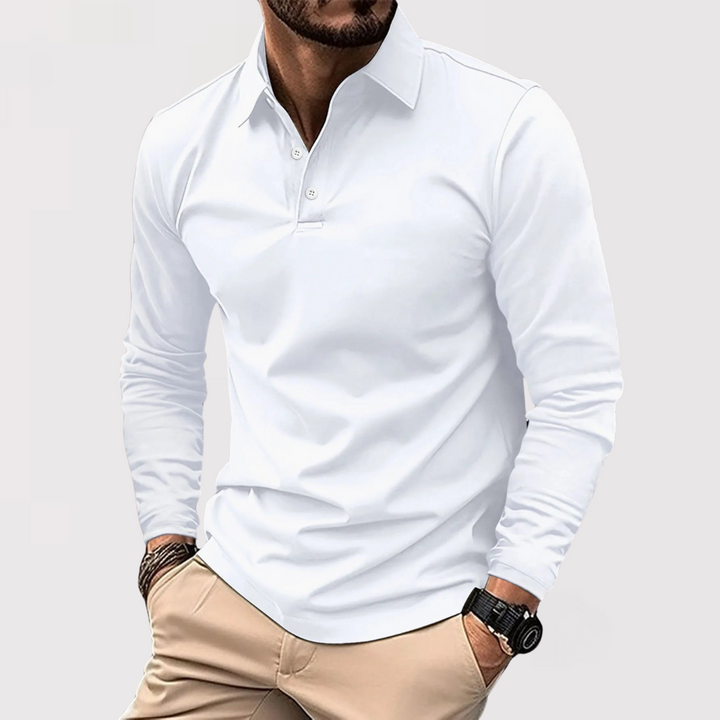 Gottlieb™ | Langarm-Poloshirt mit Kragen