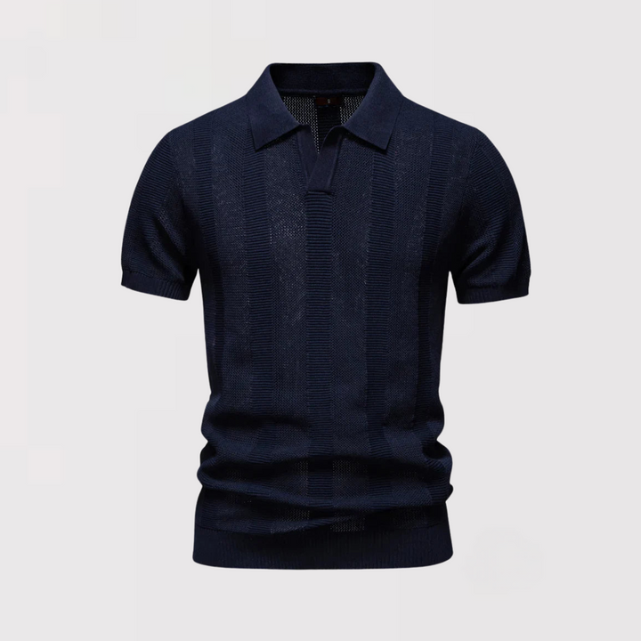 Luis™ | Klassisches Strick-Poloshirt mit Knopfleiste