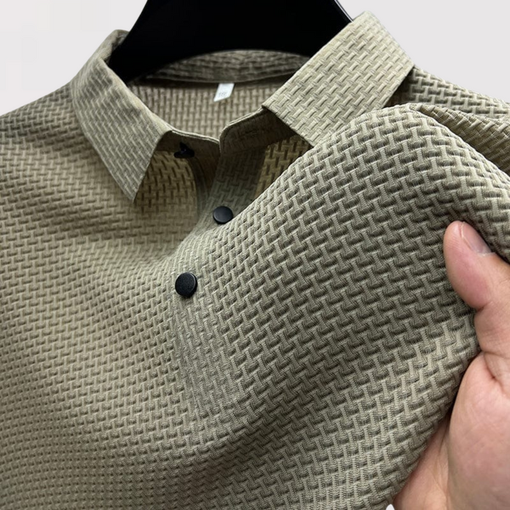 Eberhard™ | Strukturiertes Poloshirt mit klarem Kragen