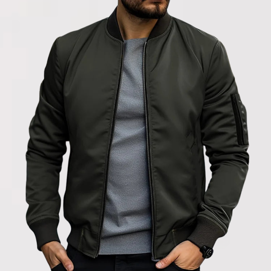 Hannes™ | Edle Bomberjacke mit Ärmeltasche