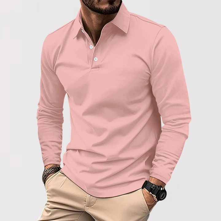 Gottlieb™ | Langarm-Poloshirt mit Kragen