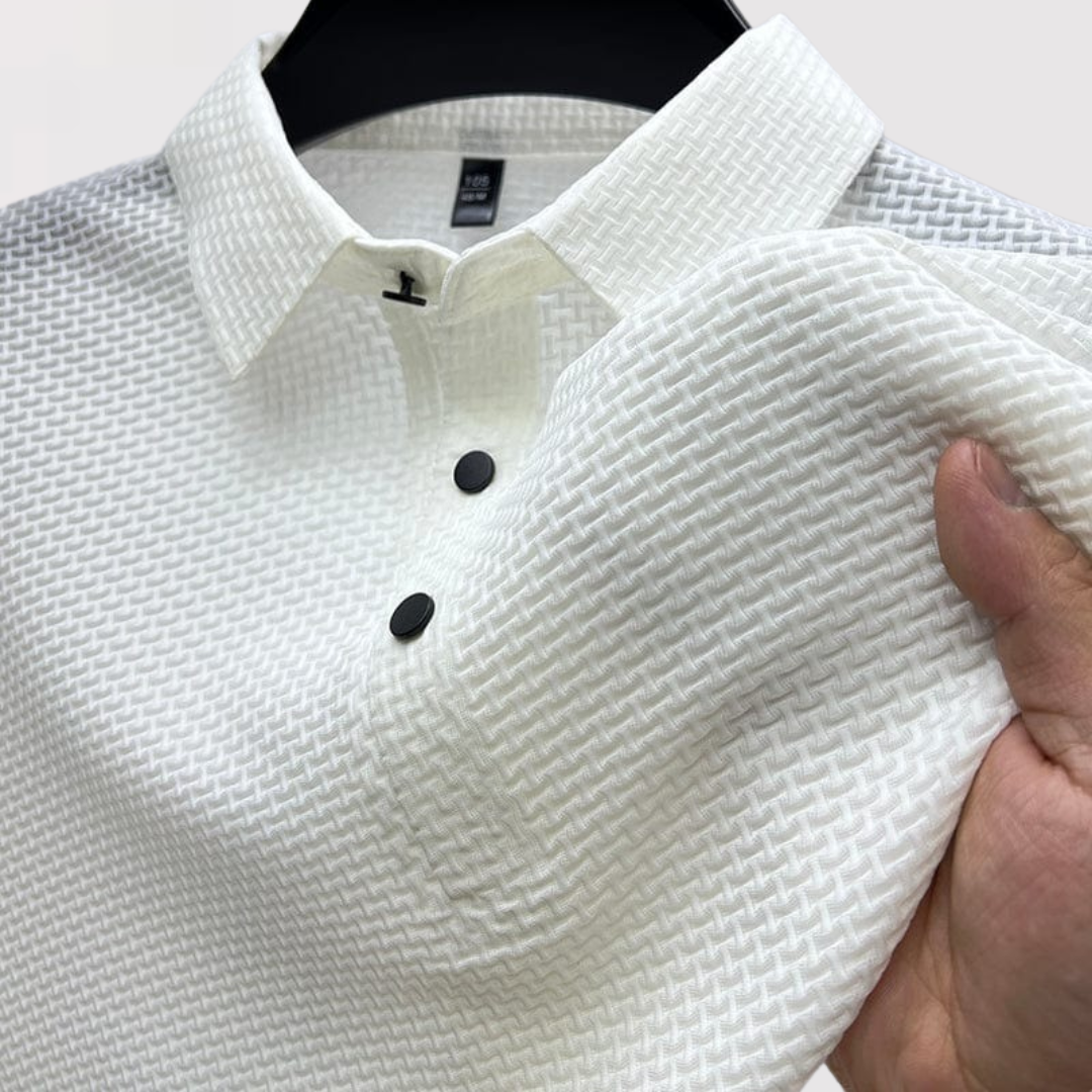 Eberhard™ | Strukturiertes Poloshirt mit klarem Kragen