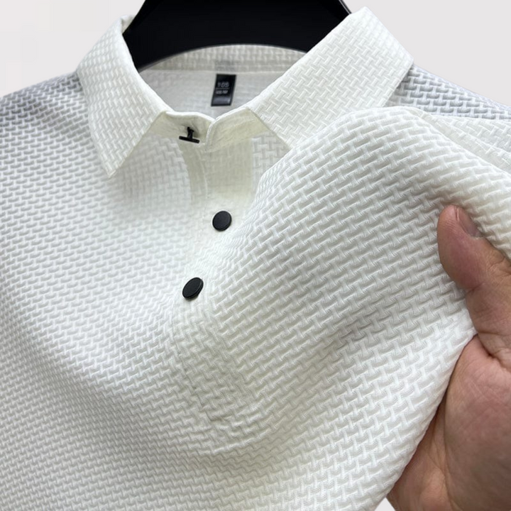 Eberhard™ | Strukturiertes Poloshirt mit klarem Kragen