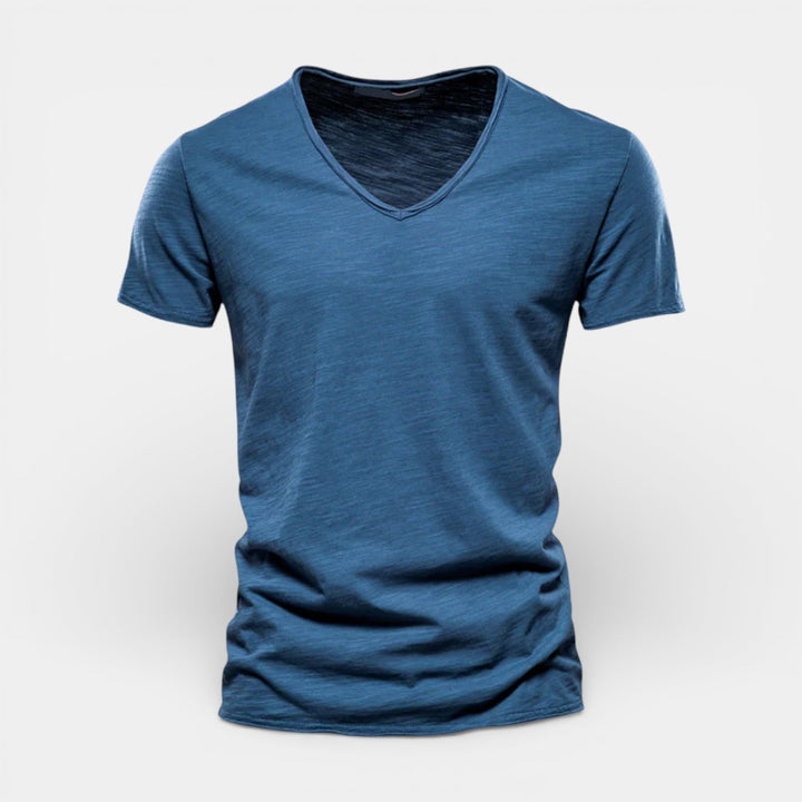 Thees™ | Elastisches Doppelpack-T-Shirt mit V-Ausschnitt