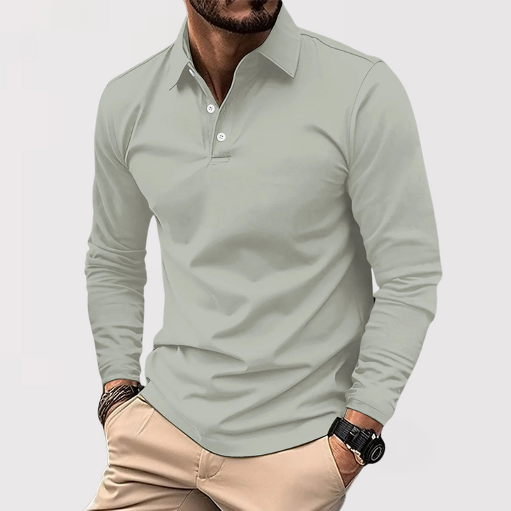 Gottlieb™ | Langarm-Poloshirt mit Kragen