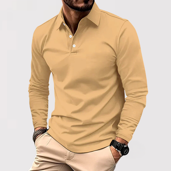 Gottlieb™ | Langarm-Poloshirt mit Kragen
