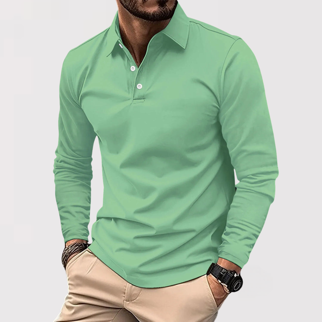 Gottlieb™ | Langarm-Poloshirt mit Kragen