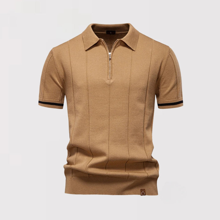 Oskar™ | Schmales Poloshirt mit Frontreißverschluss