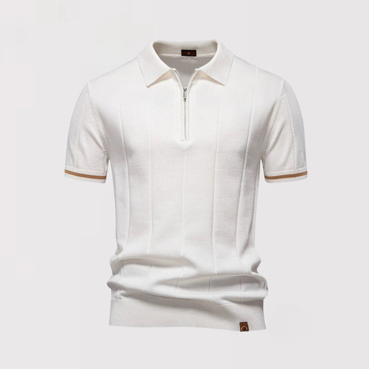Oskar™ | Schmales Poloshirt mit Frontreißverschluss