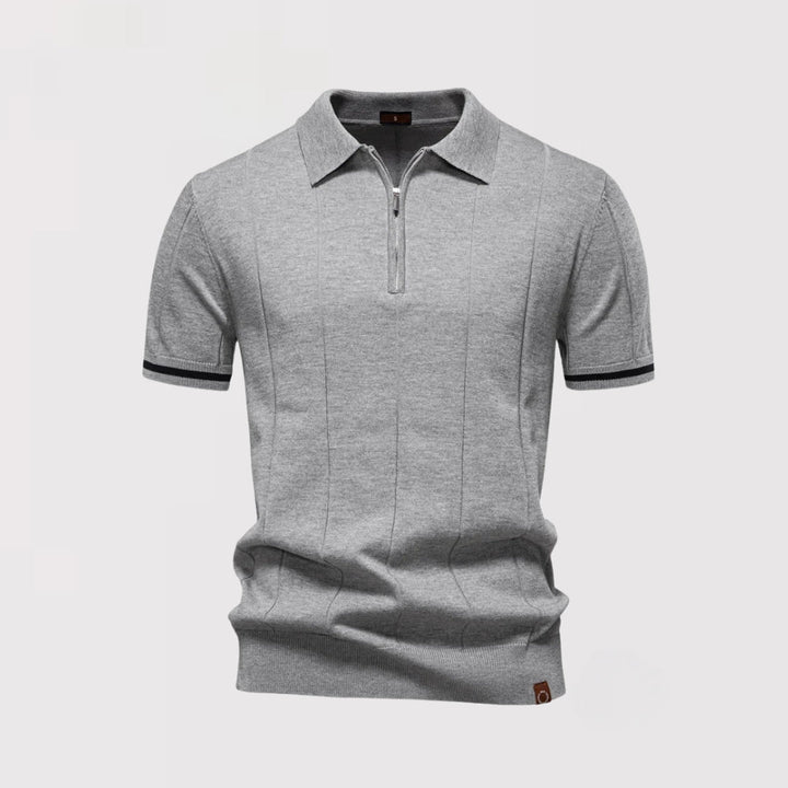 Oskar™ | Schmales Poloshirt mit Frontreißverschluss