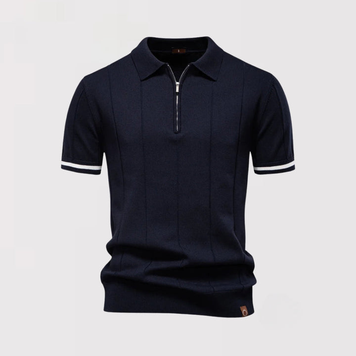 Oskar™ | Schmales Poloshirt mit Frontreißverschluss