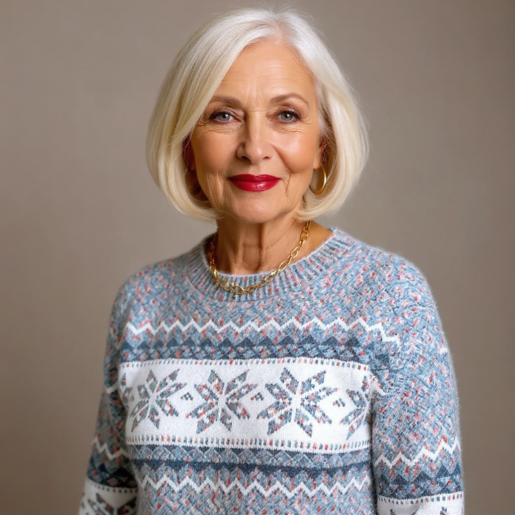 Brunhilde™ | Pullover mit Schneekristallen