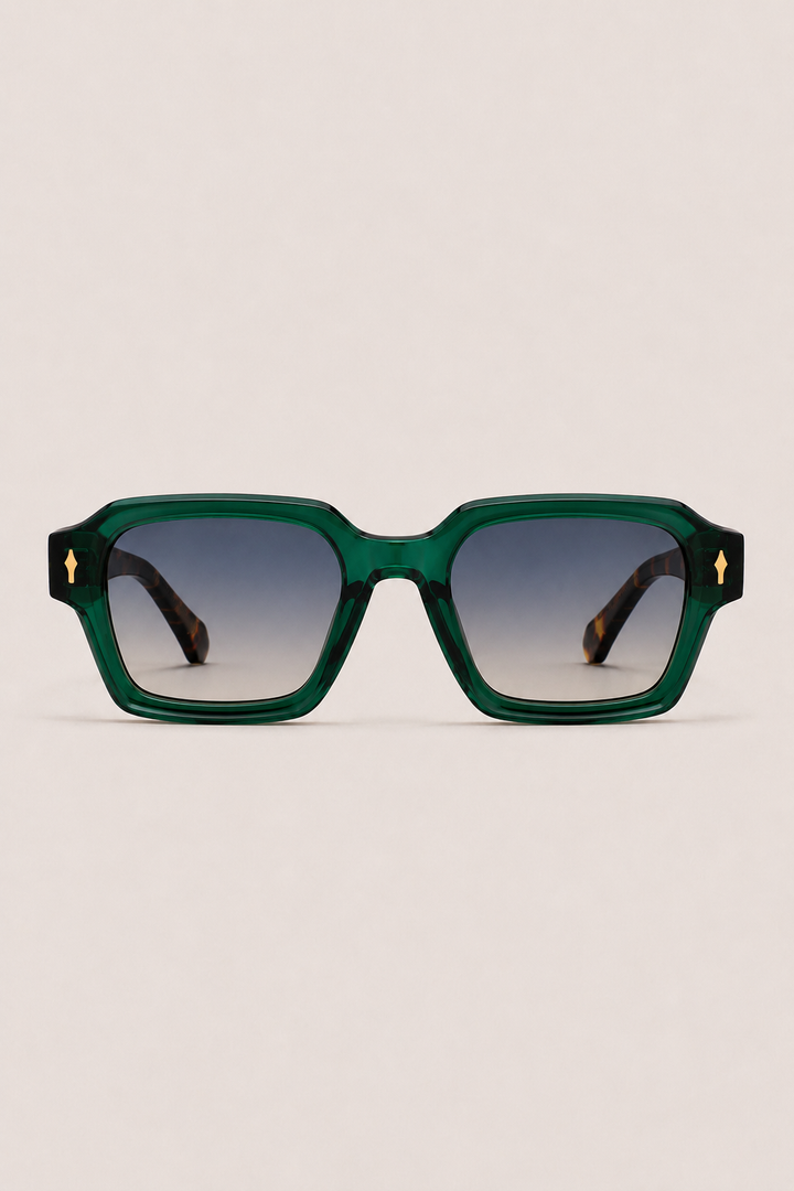 Markus Berlin Herren Sonnenbrille Leopard, Vorderansicht