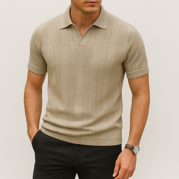 Luis™ | Klassisches Strick-Poloshirt mit Knopfleiste