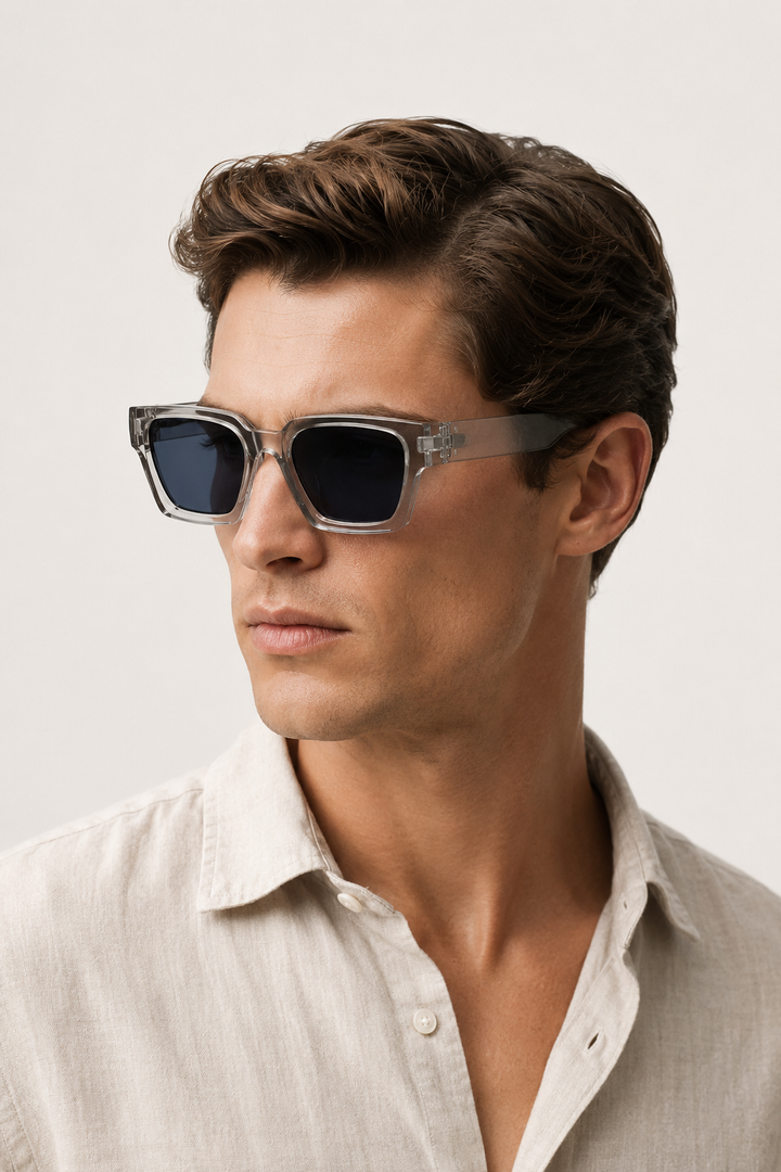 Vincent™ | Eckige Sonnenbrille Transparentes Grau