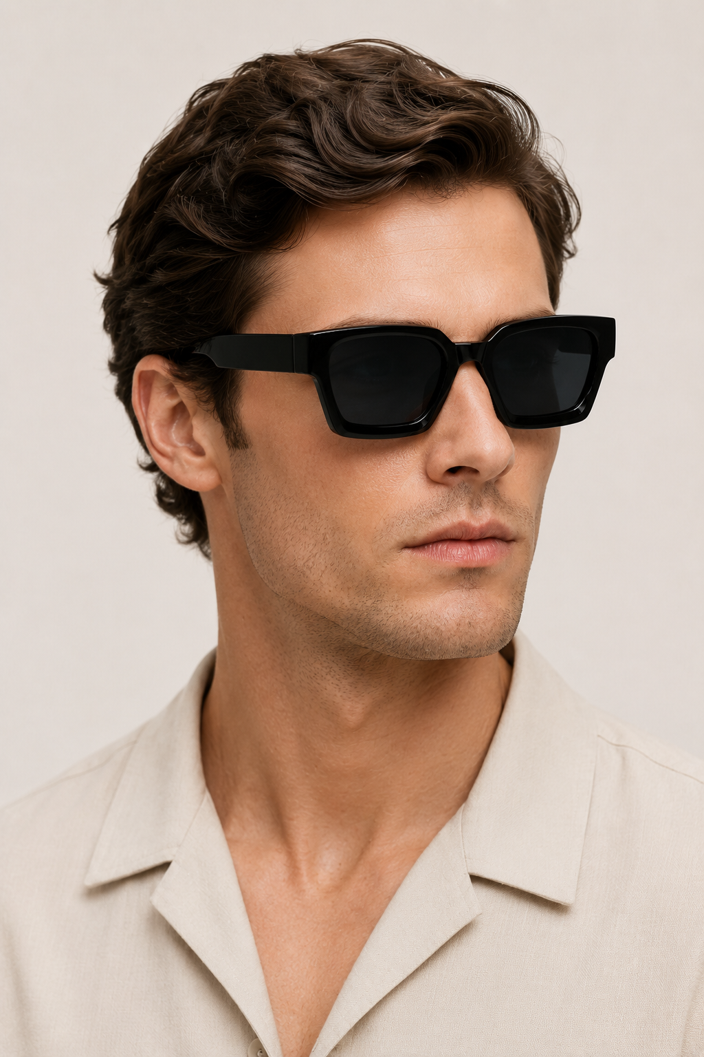 Kasimir™ | Eckige Sonnenbrille Schwarz
