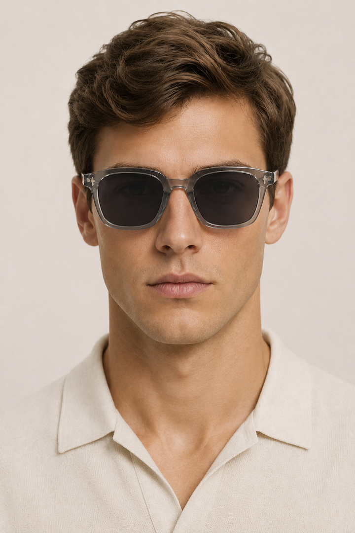 Adrian™ | Graue Transparente Sonnenbrille