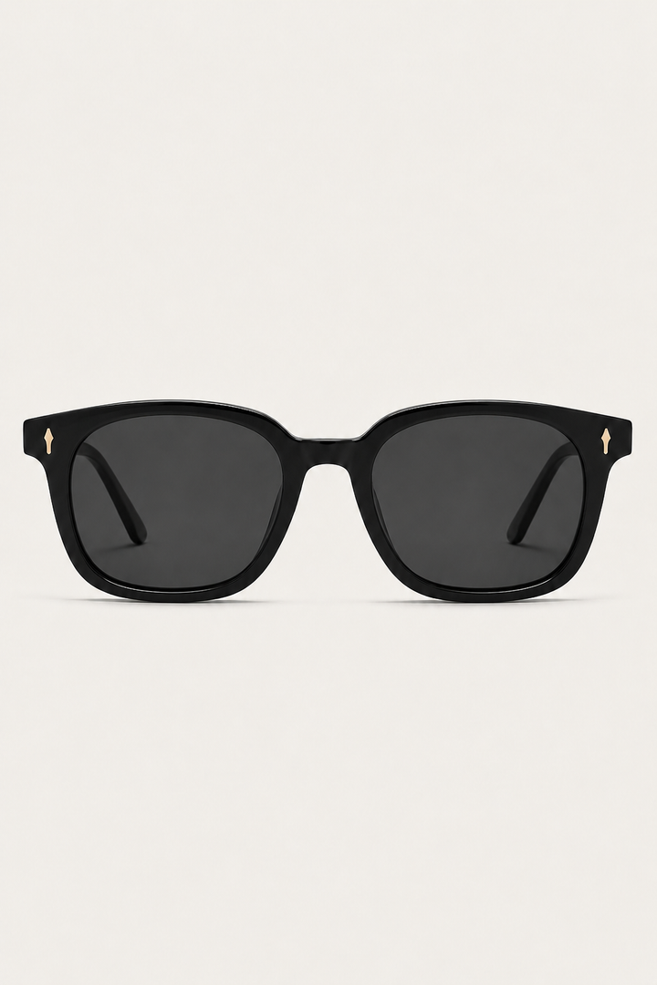Markus Berlin Herren Sonnenbrille Schwarz, Vorderansicht