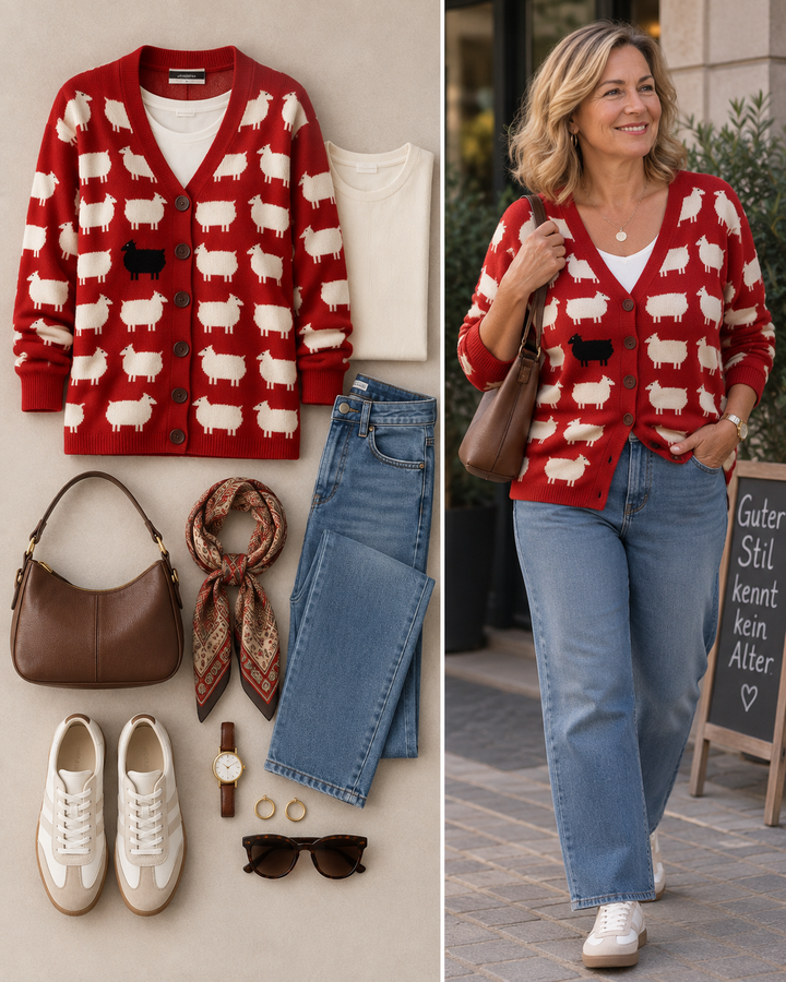 Bequemer, Knopf-Cardigan