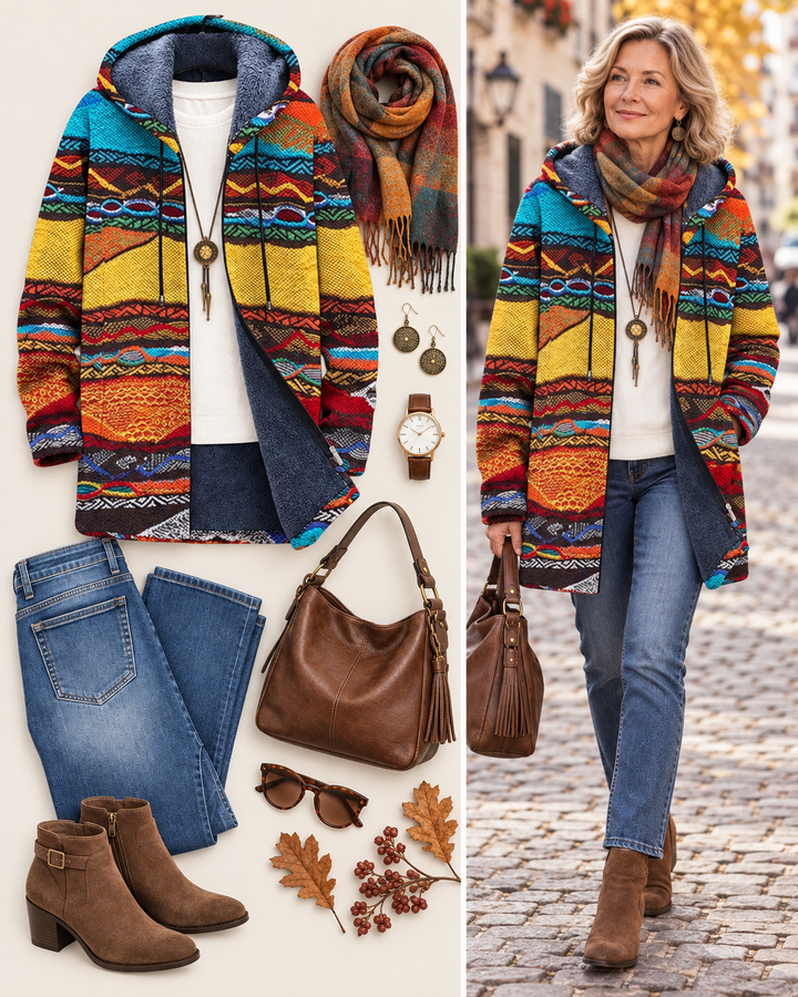 Jutta™ | Kapuzenjacke in Sonnenfarben