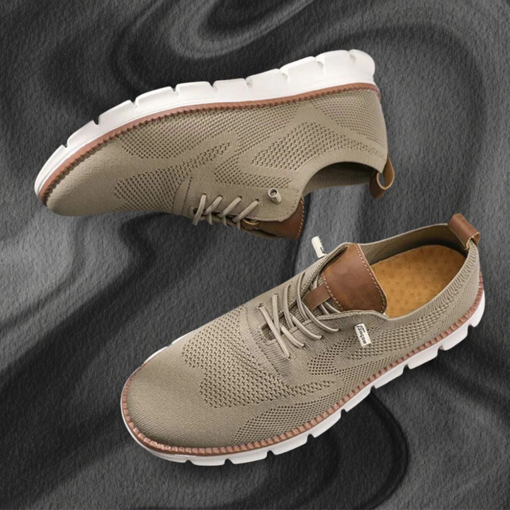 Christoph™ | Leichte Sneaker in Khaki/Weiß