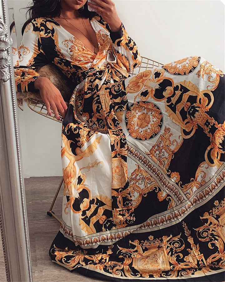 Faye - Boho Bedrucktes Kleid
