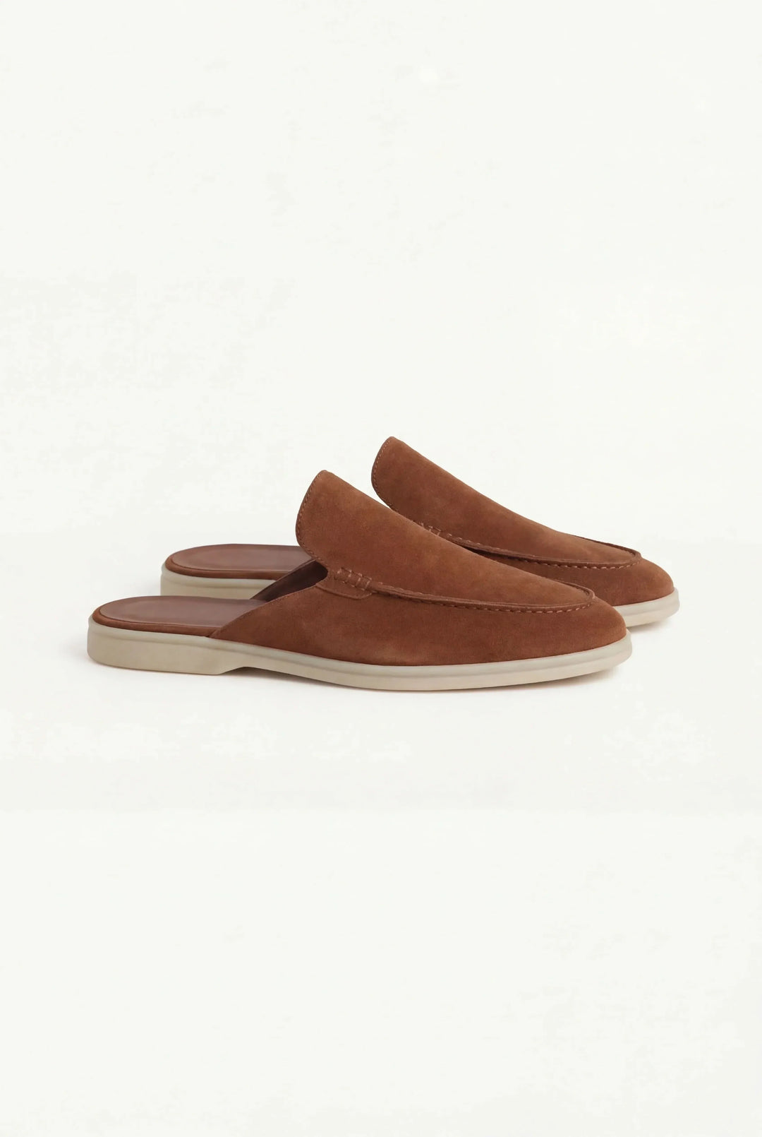 Dunkelroter Wildleder Yacht-Mule